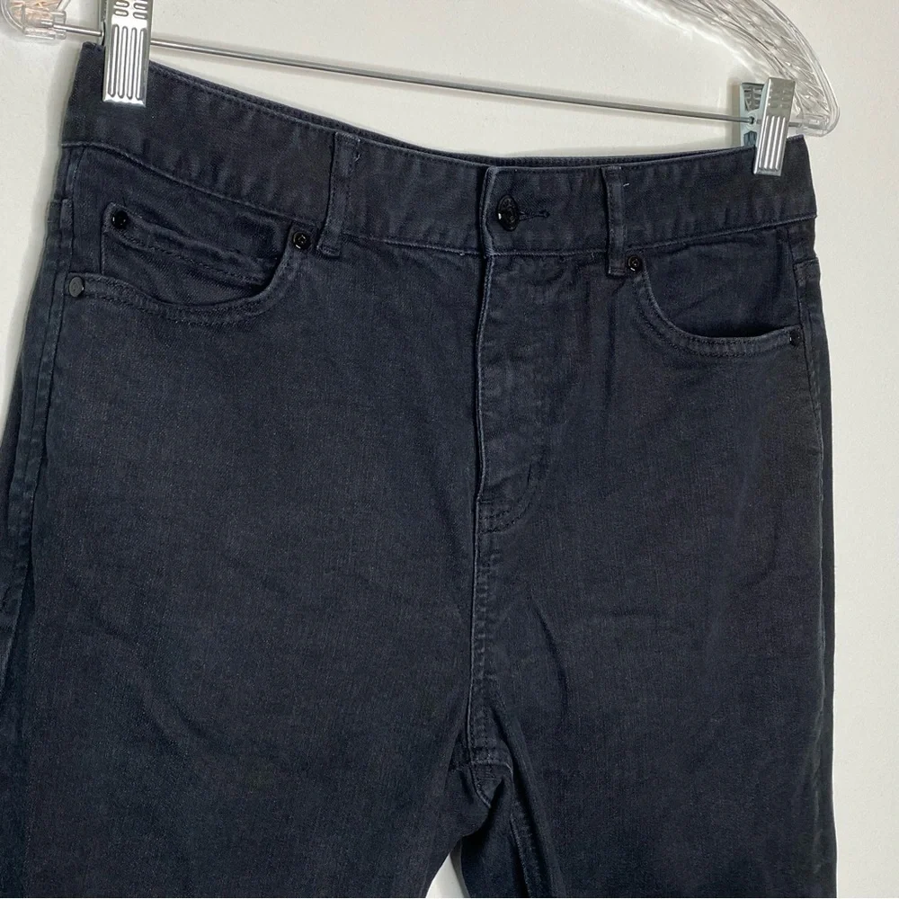 Kate Spade High Rise Broome Street Straight Leg Cropped Frayed Hem Jeans